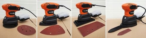 SZLIFIERKA OSCYLACYJNA MIMOŚRODOWA WIELOFUNKCYJNA DREWNA METALU 4w1 na Arena.pl