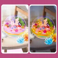 2X ZESTAW KREATYWNY DO TWORZENIA DIY LAMPKA LED KRYSZTAŁ TERRARIUM JEDNOROŻ