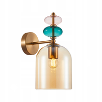KINKIET LAMPA ŚCIENNA ITALUX BUSCO WL-30263-1B-BRO-AMB 1xE27 ZŁOTY