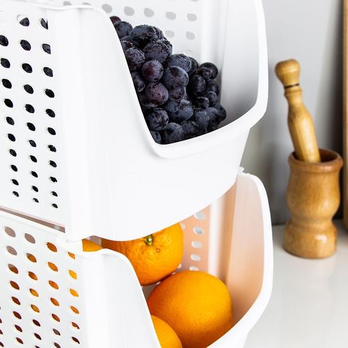 Pojemnik na warzywa i owoce biały 29x21x16 cm na Arena.pl