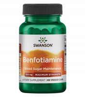 SWANSON Benfotiamine 300 mg 60 kapsułek Witamina B1 Benfotiamina