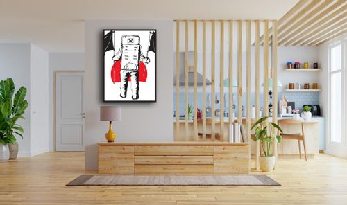 Kosmos (czerwony) - obraz na płótnie 90x120 cm na Arena.pl