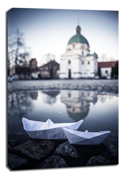 Warszawa Nowe Miasto - obraz na płótnie 90x120 cm zdjęcie 1