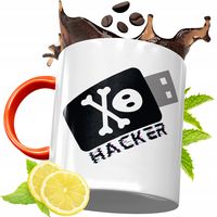 Kubek Pomarańczowy Dla Informatyka Programisty Z Nadrukiem Ze Zdjęciem