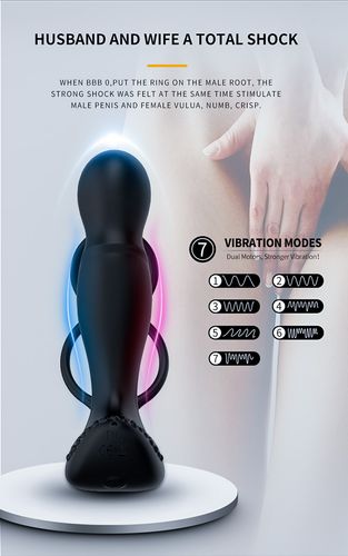 wibrator silicone massager 7 function and heating function, black na Arena.pl