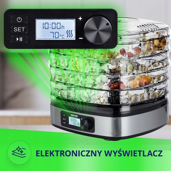 Suszarka do grzybów warzyw owoców mocna 5 sit MPM MSG-12 zdjęcie 11