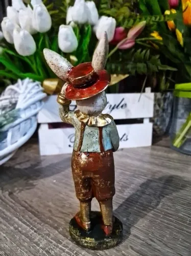 FIGURKA WIELKANOCNY ZAJĄC KRÓLIK Z PARASOLKĄ model III na Arena.pl