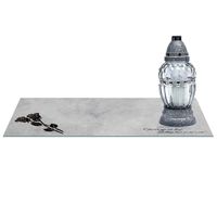 SZKLANA PODSTAWKA POD ZNICZE 60x30cm 573d + napis