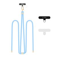 tech-protect c7s rope crossbody strap baby blue/gold