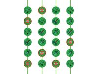 Dekoracja urodzinowa wisząca Piksele Minecraft 24szt.