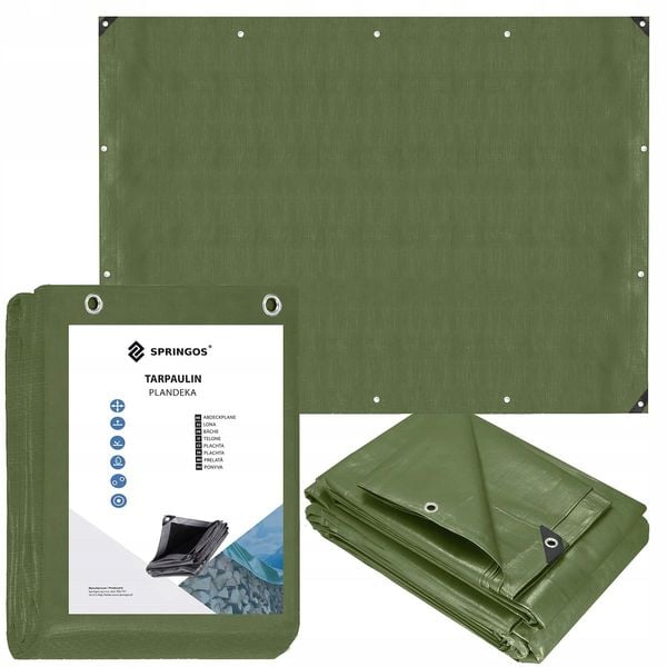 Springos Plandeka 120 g/m2 4 x 8m zdjęcie 1