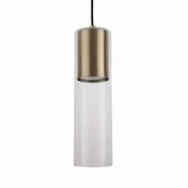 Podłużny zwis Manacor LP-232/1P GD Light Prestige szklana lampa wisząca złota