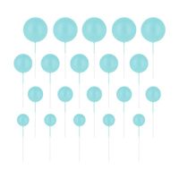 Toppery na tort kulki niebieskie jasne błękitne matowe, 20 szt.
