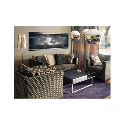 Deco Panel, Szara mapa świata 150x60 na Arena.pl