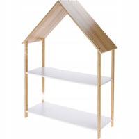Regał Domek Scandi do pokoju dziecka 80 x 30 x h108 cm Bambusowy Mdf