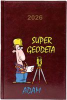 Kalendarz A5 2026 tygodniowy KSIĄŻKOWY PLANER DLA GEODETY twój napis IMIĘ