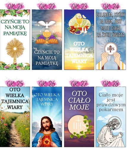 Baner religijny 200x100 cm Dekoracja boże ciało miłować z całego serca na Arena.pl