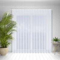 Firana gotowa 500x240, biały woal z obciążnikiem