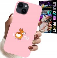 ETUI DO IPHONE 15 - ŚMIESZNE WZORY I LOVE YOU PIESEK OBUDOWA