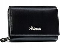 PETERSON portfel damski skórzany portmonetka na zatrzask ochrona kart RFID