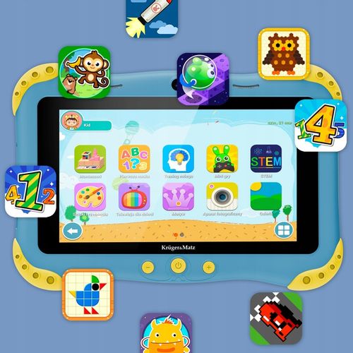 Tablet dla dzieci edukacyjny Kruger&Matz 7" FUN 708 3/32GB WiFi Android 13 na Arena.pl