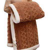 MIĘKKI GRUBY KOC NARZUTA NA ŁÓŻKO KOŁDRA CIEPŁA PUSZYSTA BARANEK 220X230 CM