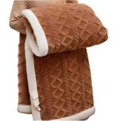 MIĘKKI GRUBY KOC NARZUTA NA ŁÓŻKO KOŁDRA CIEPŁA PUSZYSTA BARANEK 220X230 CM