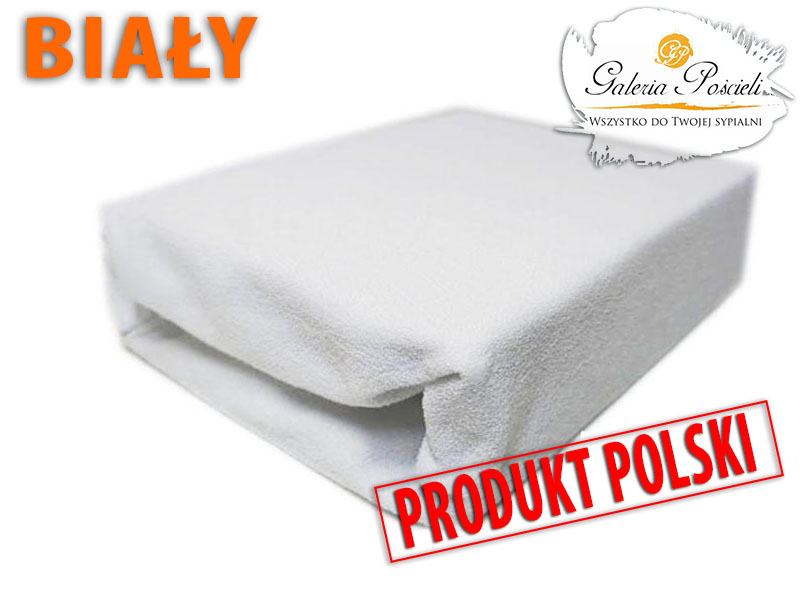 Prześcieradło frotte 160x200cm BIAŁY zdjęcie 2