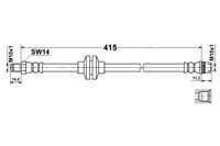 Dacia Dokker Lodgy - Zestaw Przewodów Hamulcowych Elastycznych Gumowych