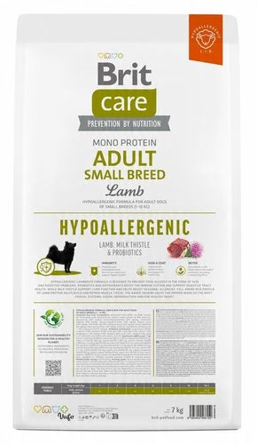 BRIT CARE Hypoallergenic dla dorosłych psów małych ras z jagnięciną 7kg na Arena.pl