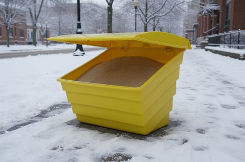 Pojemnik zbiornik skrzynia na piasek sól sorbent 180 L 250 kg zielony na Arena.pl