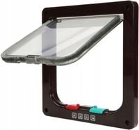 DRZWI Z KLAPĄ DLA PSA KOTA DRZWICZKI WAHADŁOWE KLAPA 4 SPOSOBY BRĄZ S