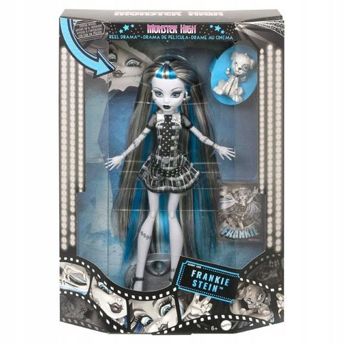 LALKA MONSTER HIGH REEL DRAMA Frankie Stein + piesek Watzie na Arena.pl