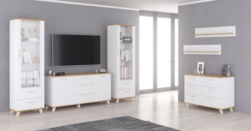 Biurko BIAŁE 138CM 3 Szuflady dla dziecka Stolik Skandynawski półki na Arena.pl