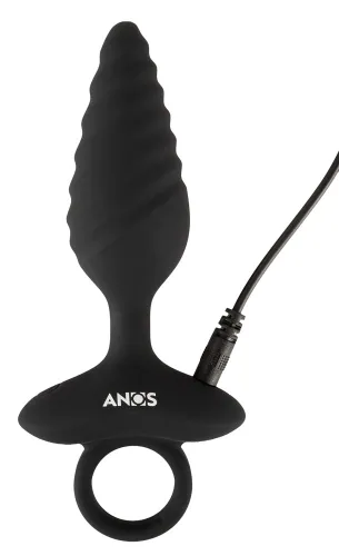 anos plug twisted flexible silikonowy wibrujący, czarny 14,8 cm na Arena.pl