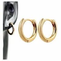 Kolczyki złote kółka koła gładkie MAŁE KÓŁECZKA lekkie stal chirurgiczna