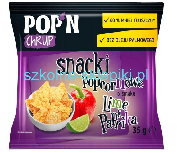 SANTE SNACK POPCORNOWE PAPRIKA & LIME 35G zdjęcie 1