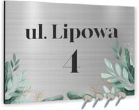 Tabliczka adresowa Numer domu ALUMINIUM z wkrętami