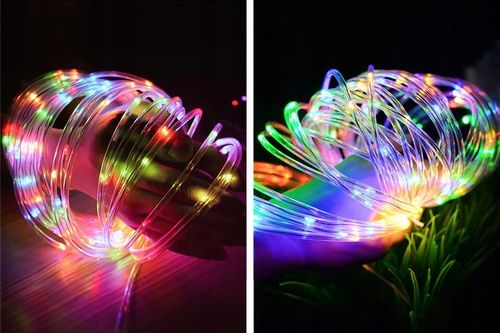 WĄŻ LED LAMPKI ZEWNĘTRZNE CHOINKOWE FLASH TRYBY TIMER RGB IP67 10m 230V na Arena.pl