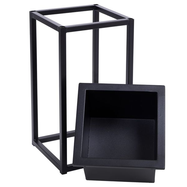 Kwietnik Concove loft 40 cm czarny zdjęcie 5