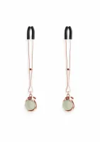 ns novelties nipple clamps g1 regulowane, silikonowe końcowki, metal