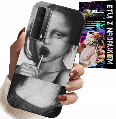 ETUI DO HUAWEI P SMART 2021 - MONA LISA Z LIZAKIEM MODNE WZORY CASE na Arena.pl