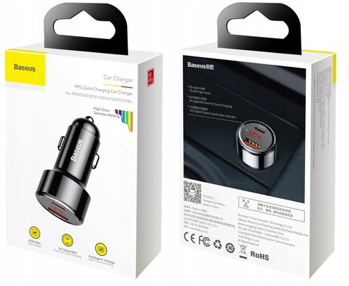 Baseus ładowarka samochodowa Magic PPS QC 3.0+ USB + PD czarna 45W na Arena.pl