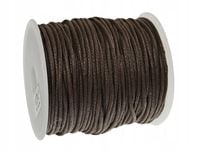 SZNUREK bawełniany woskowany 2mm brązowy 50m