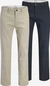 JACK & JONES Normalny krój Chinosy JPSTOLLIE DYLAN Beżowy, Granatowy