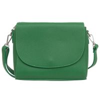 VERA PELLE torebka damska skórzana listonoszka 3 komorowa V020 zielona