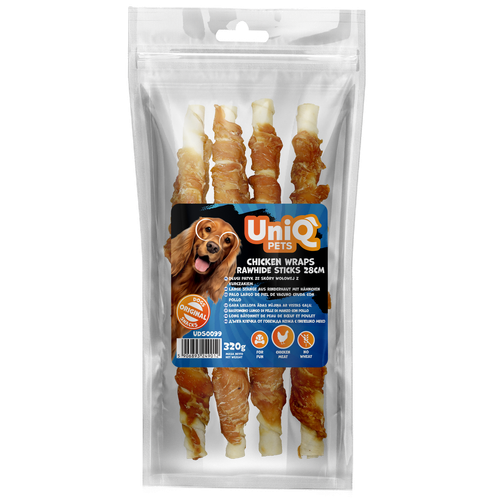 UNIQ PETS przysmaki dla psa paski z kurczaka i skóry wołowej 320g na Arena.pl