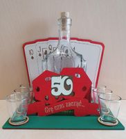 stojak karafka + kieliszki karty  na "50"
