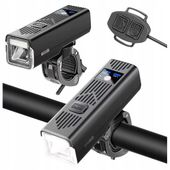 LAMPKA ROWEROWA LATARKA LED PRZÓD NA USB NA KIEROWNICĘ ROWER MOCNA KLAKSON