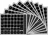10 SZT Polskie naklejki klawiaturę laptop PC 13x13